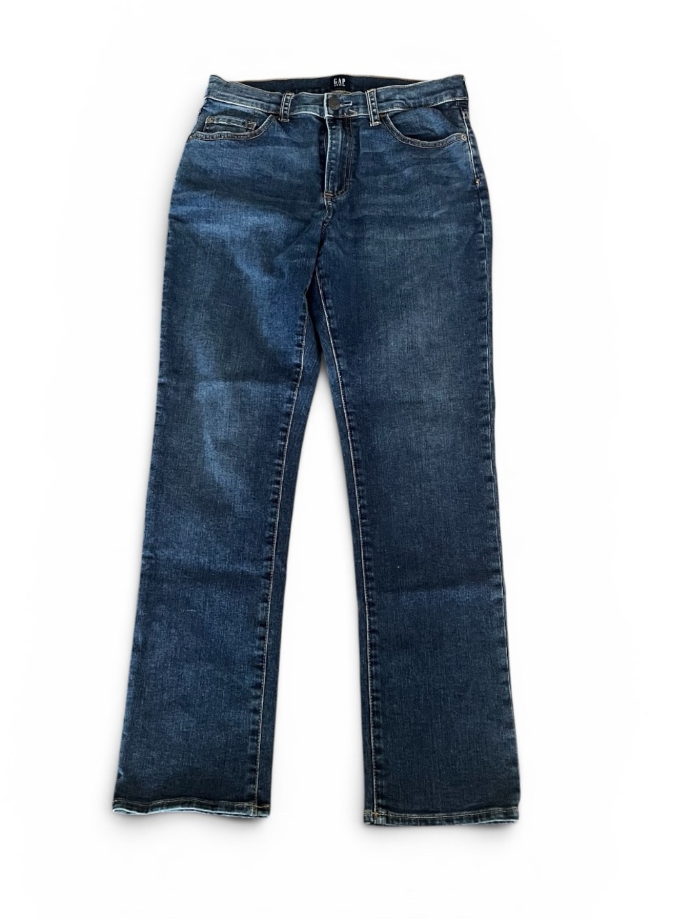 Gap Boys Stretch Athletic Taper Jeans Size 14 Regular Dark Wash Blue Denim